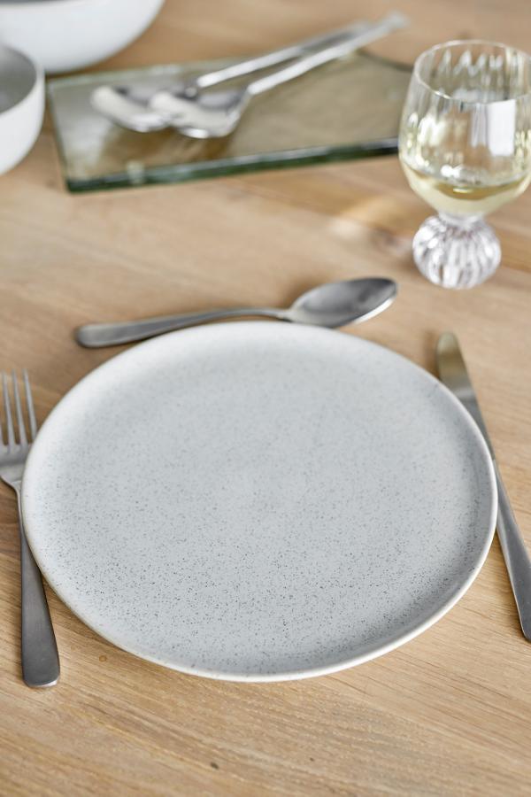 Bloomingville Addison Plate, White, Stoneware