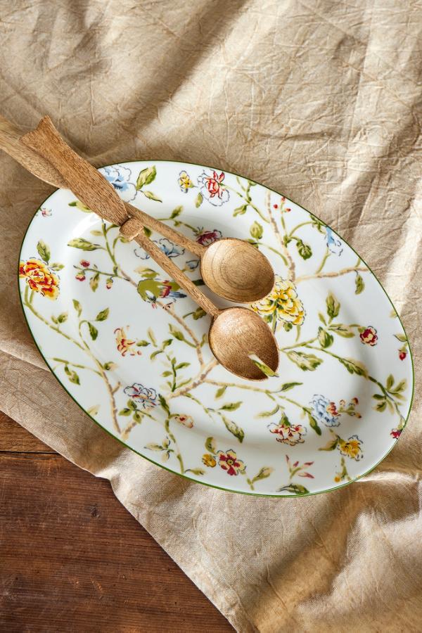 Creative Collection Bloomie Serving Plate, Multi, Stoneware