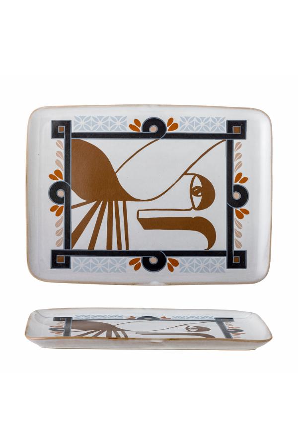 Bloomingville Rudaur Serving Plate, Multi, Stoneware
