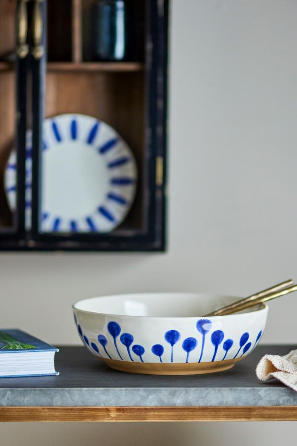 Creative Collection Linora Bowl, Blue, Stoneware