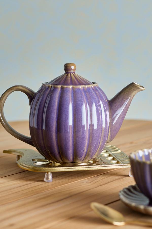 Bloomingville Latina Teapot, Purple, Stoneware