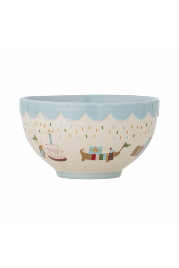 Bloomingville Mini Celebrate Bowl, Blue, Stoneware