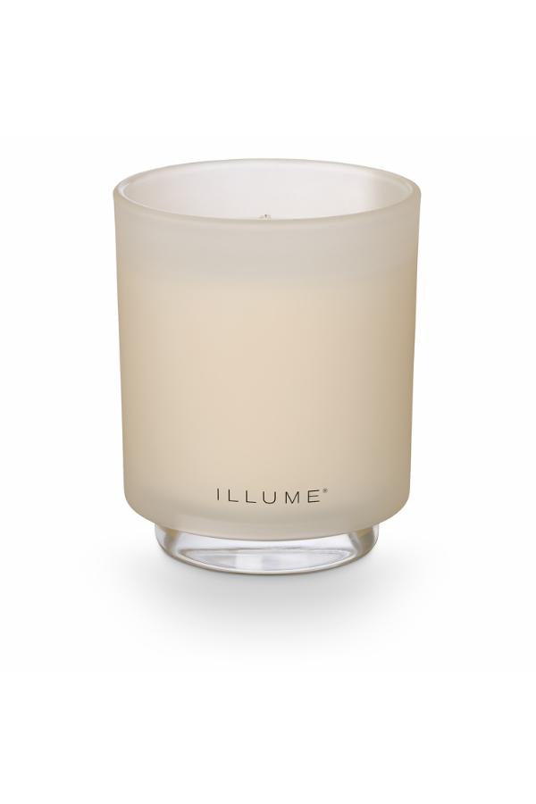 Illume Winter White Box Glass Candle, White,