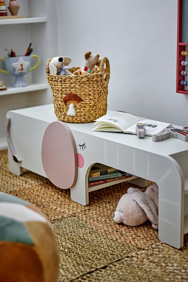 Bloomingville Mini Ferdinand Bench, Grey, FSC®100%, MDF