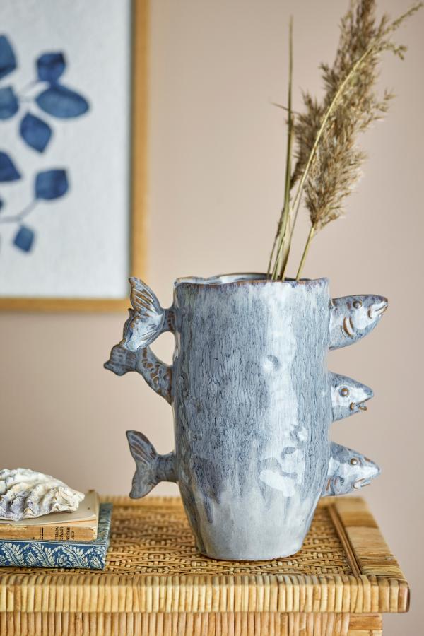 Creative Collection Tace Vase, Blue, Stoneware