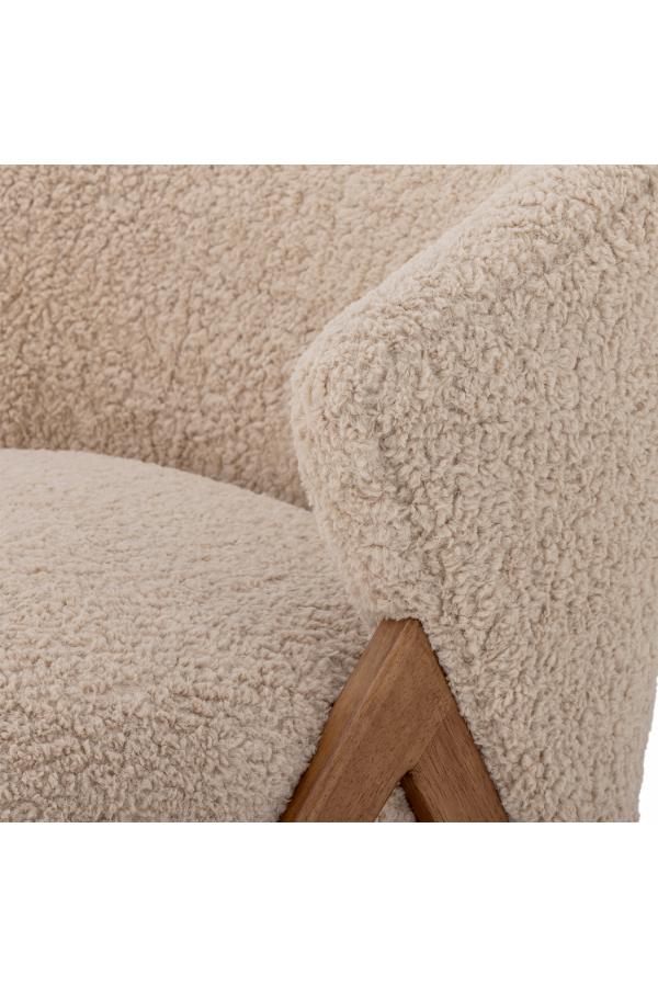 Bloomingville Camino Lounge Chair, Nature, FSC®100%, Rubberwood