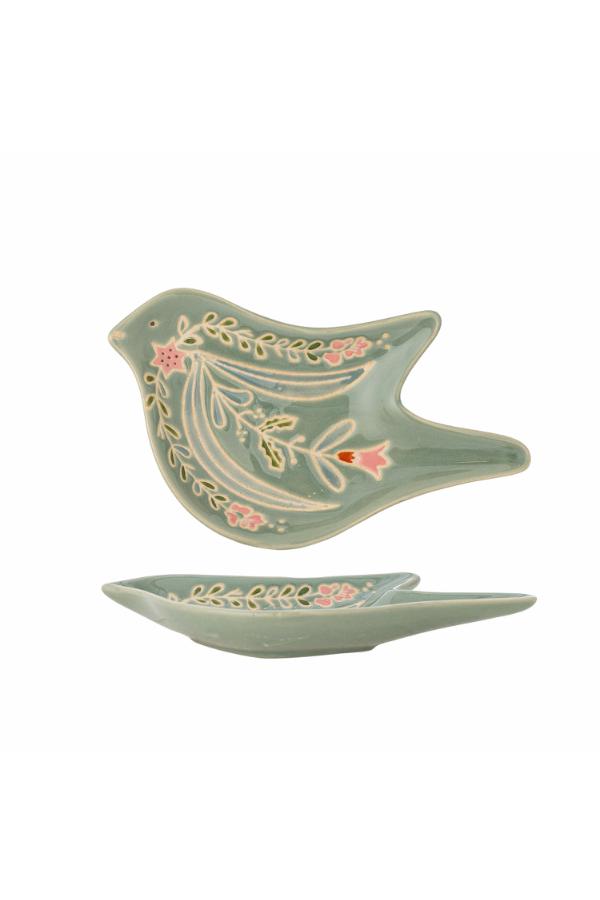 Creative Collection Rosalynde Serving Plate, Green, Stoneware