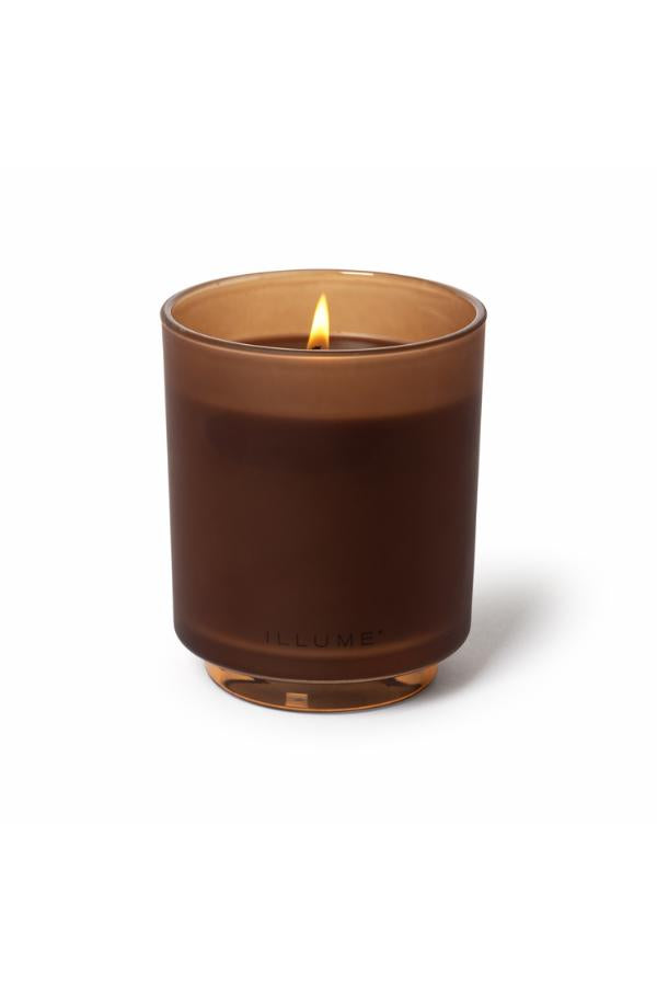 Illume Terra Tabac Box Glass Candle, Brown,