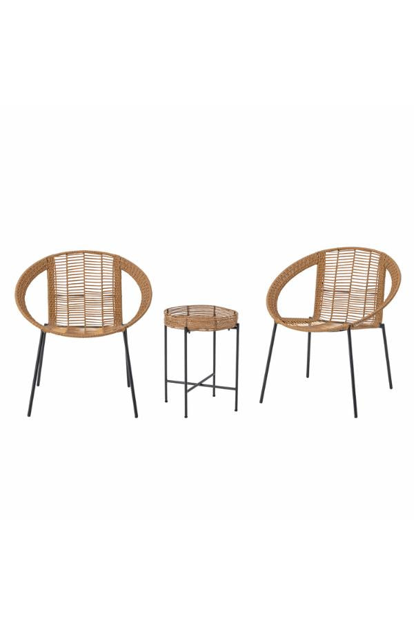 Bloomingville Dudine Lounge set, Nature, Polyrattan
