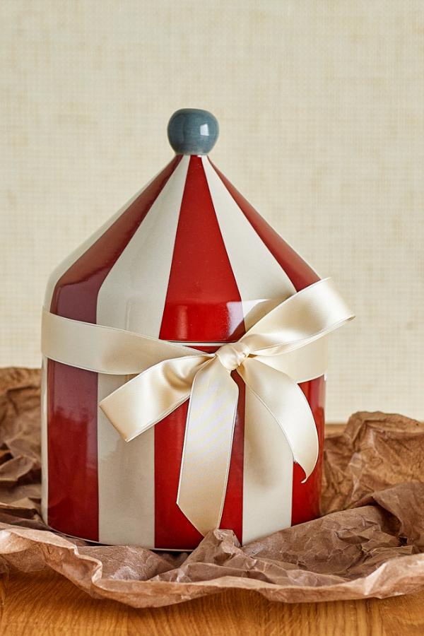 Bloomingville Mini Cimmi Jar w/Lid, Red, Stoneware