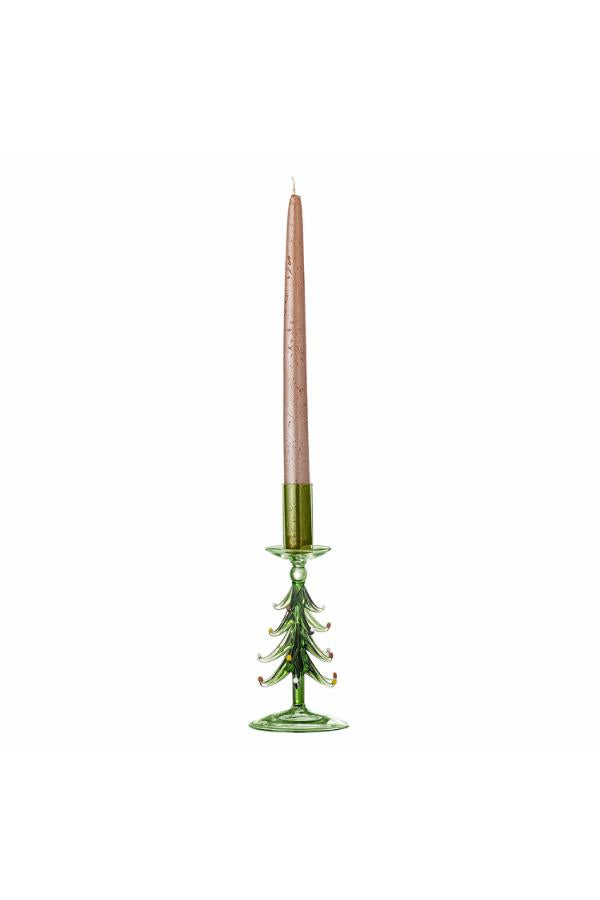 Bloomingville Brant Candle Holder, Green, Glass