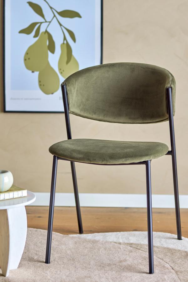 Bloomingville Marlo Dining Chair, Green, Recycled Polyester