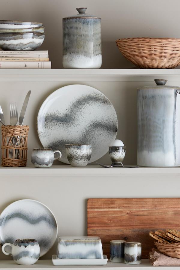 Bloomingville Paula Plate, Grey, Stoneware