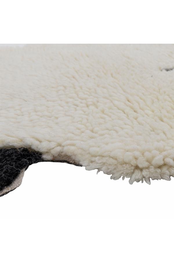 Bloomingville Mini Dolly Rug, White, Wool