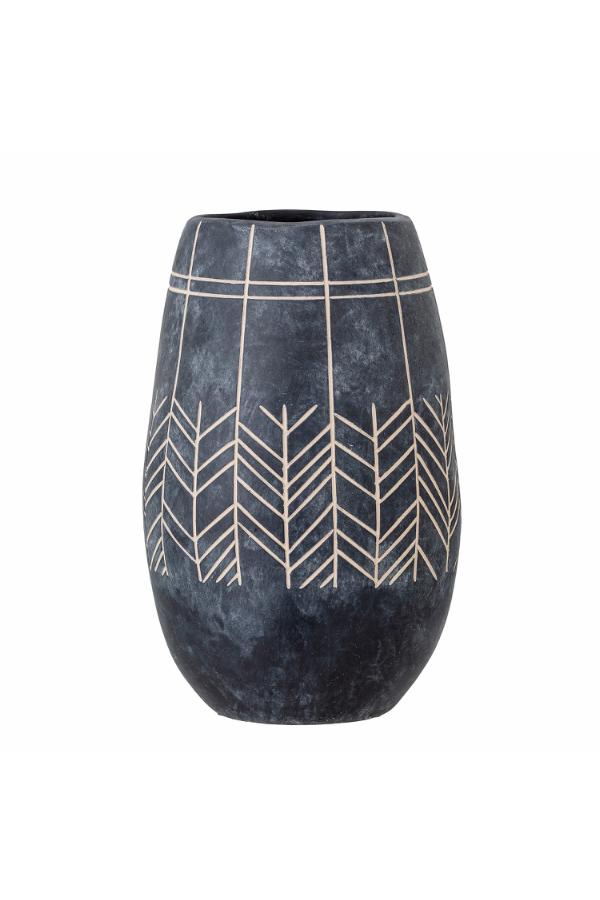 Bloomingville Mahi Deco Vase, Black, Ceramic