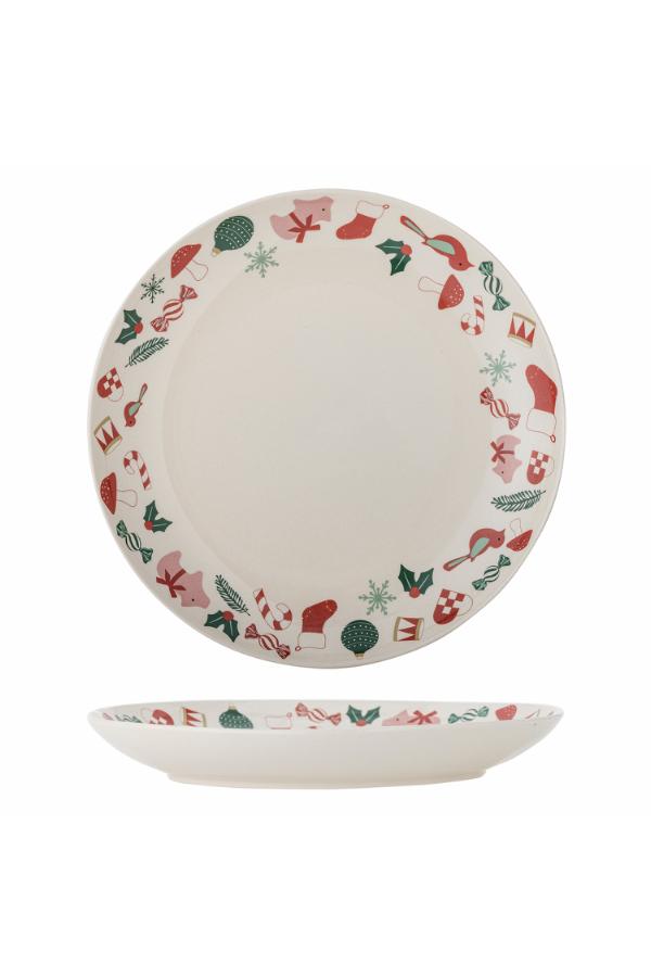 Bloomingville Yule Serving Plate, Nature, Stoneware