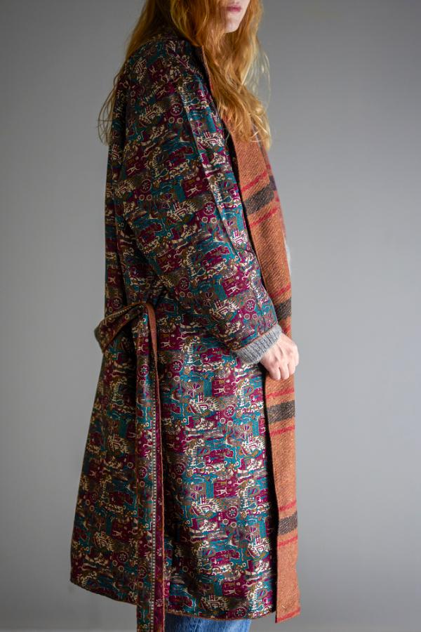 Creative Collection Rieti Kimono, Brown, Upcycled