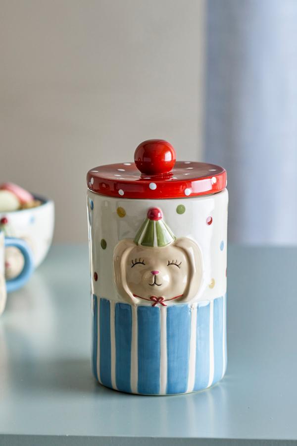 Bloomingville Mini Party Jar w/Lid, Multi, Stoneware