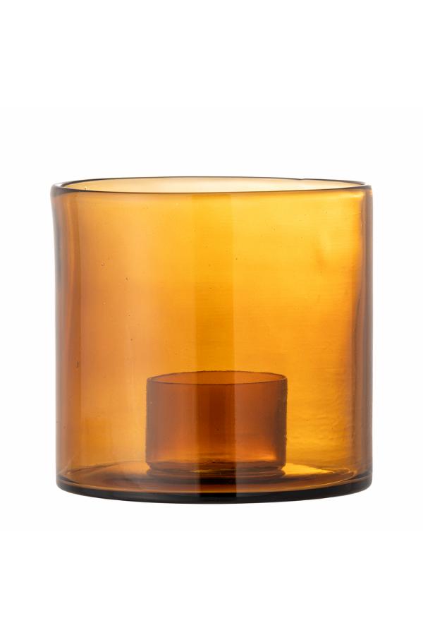 Bloomingville Kahlah Candle Holder, Brown, Recycled Glass