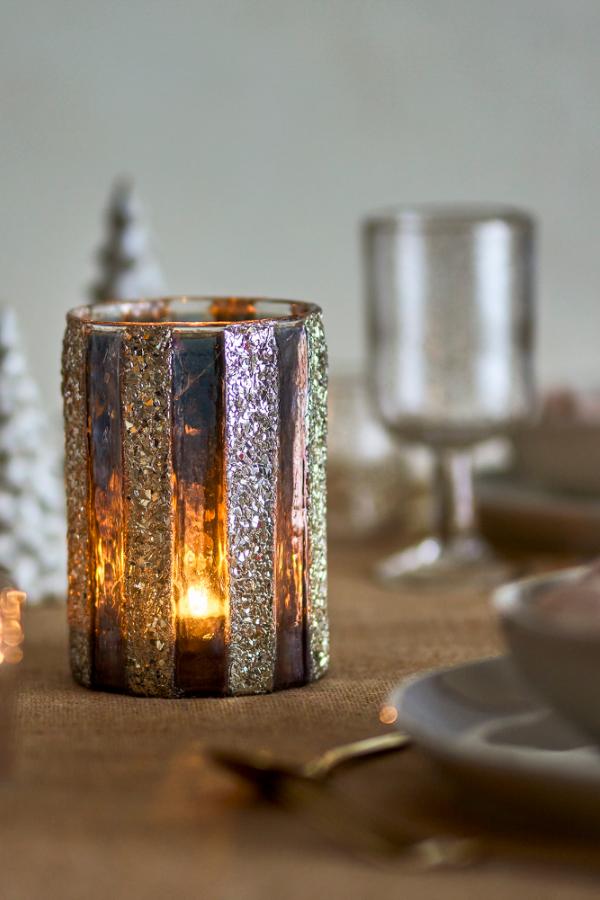 Bloomingville Cicilia Votive, Gold, Glass