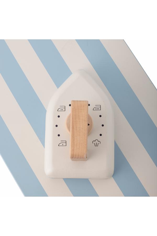 Bloomingville Mini Sande Toy Ironing Board & Iron, Blue, FSC®100%, MDF