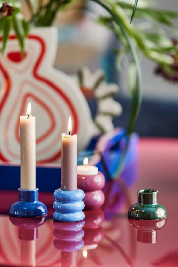 Bloomingville Tana Votive & Candle Holder, Multi, Stoneware