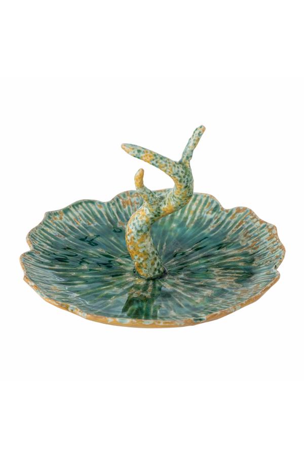Bloomingville Litton Tray, Green, Stoneware