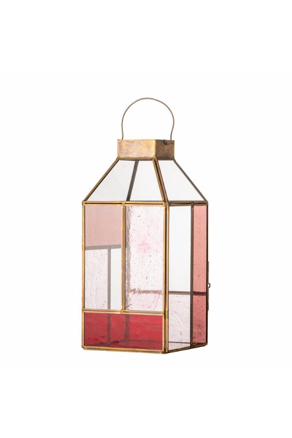 Bloomingville Drew Lantern, Rose, Glass