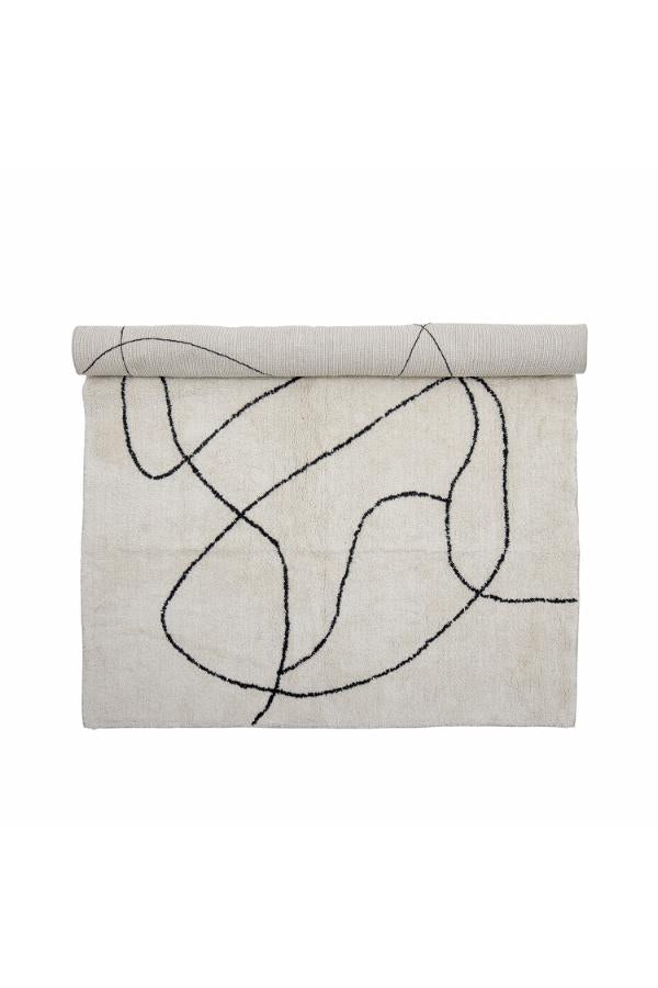 Bloomingville Viga Rug, White, Cotton