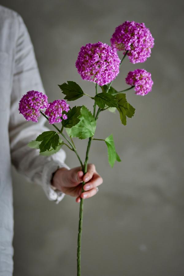 Bloomingville Snowball Stem, Purple, Artificial Flowers