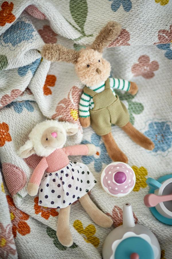 Bloomingville Mini Sol & Teo Doll, Multi, Cotton