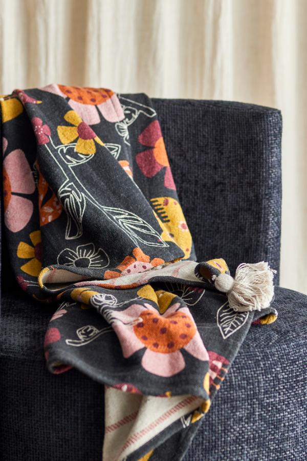 Bloomingville Vivielle Throw, Multi, Recycled Cotton