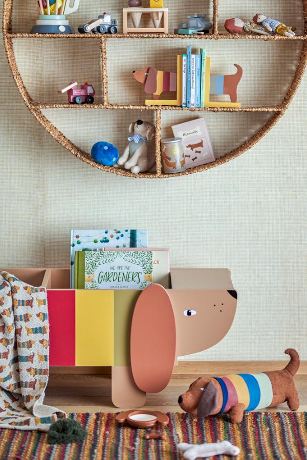 Bloomingville Mini Charlie Book Stand, Multi, FSC®100%, MDF