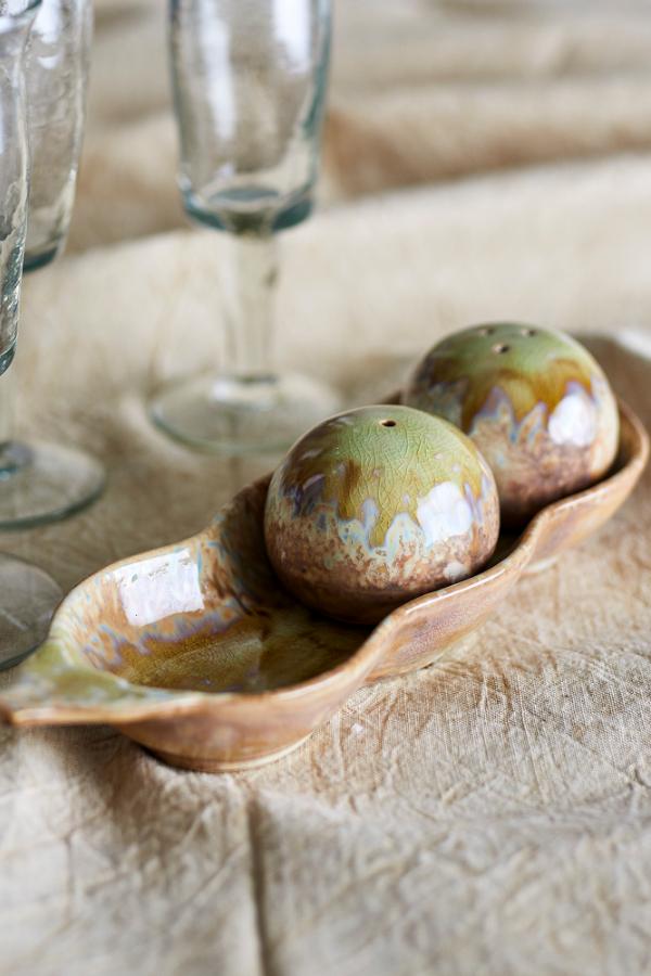 Creative Collection Kayo Salt & Pepper Shaker Set, Green, Stoneware