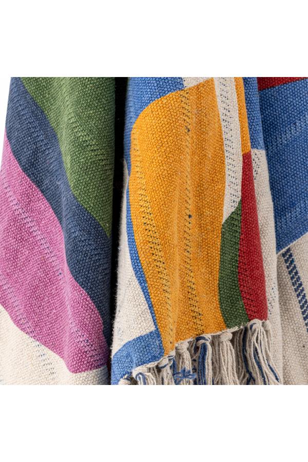 Bloomingville Artista Throw, Multi, Recycled Cotton