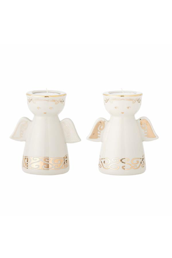 Bloomingville Faella Votive & Candle Holder, White, Stoneware