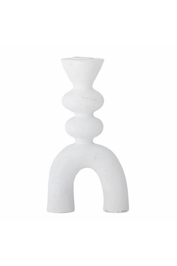 Bloomingville Syra Candle Holder, White, Polyresin