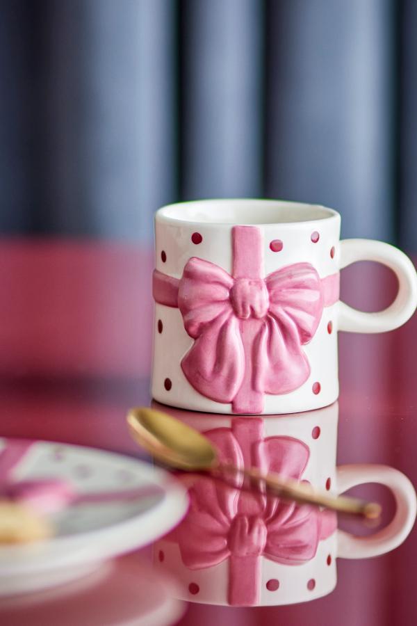 Bloomingville Bowie Mug, Rose, Stoneware