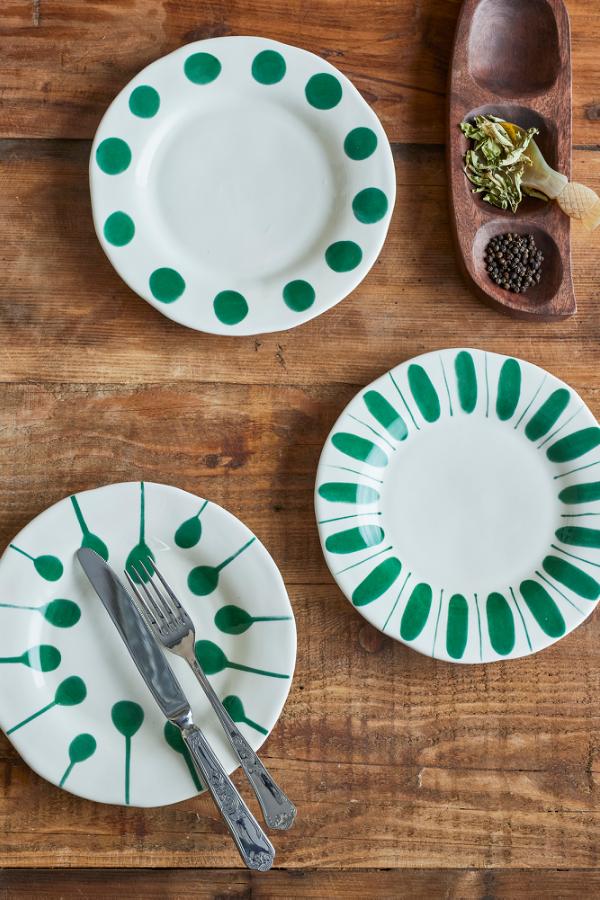 Creative Collection Linora Plate, Green, Stoneware