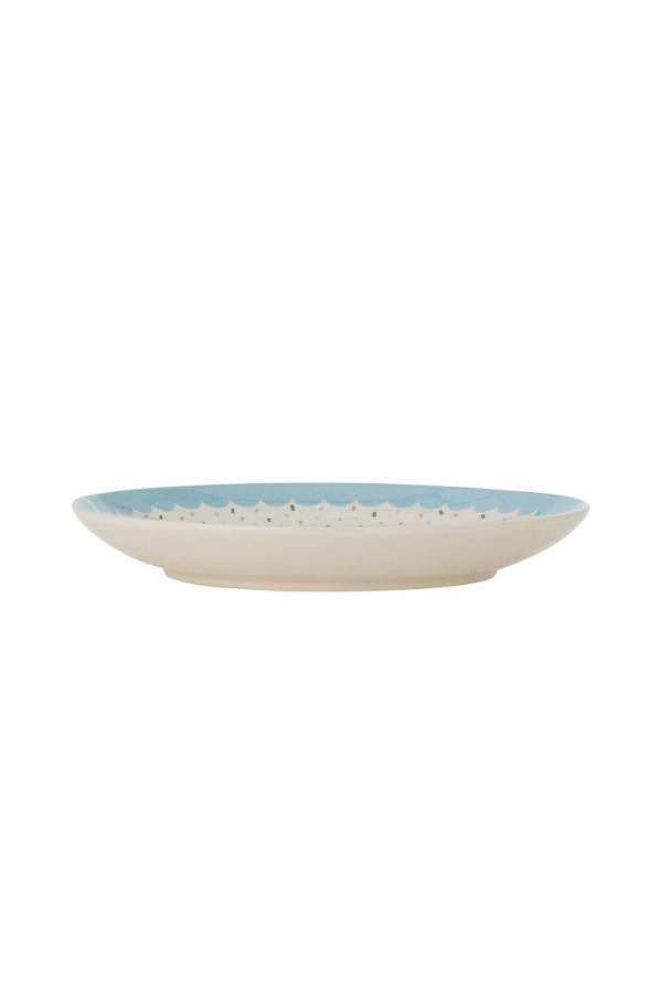 Bloomingville Mini Celebrate Plate, Blue, Stoneware