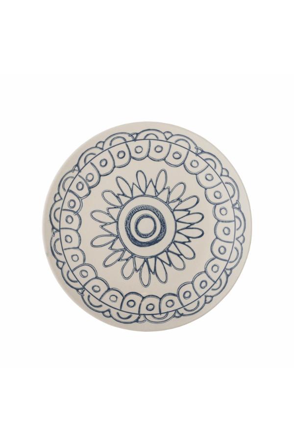 Creative Collection Maple Plate, Blue, Stoneware