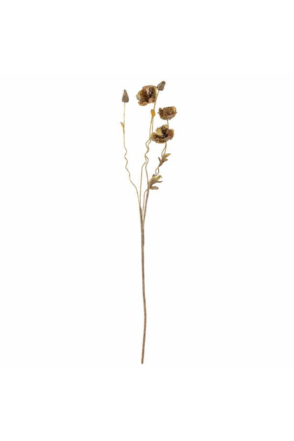 Bloomingville Poppy Stem, Brown, Artificial Flowers