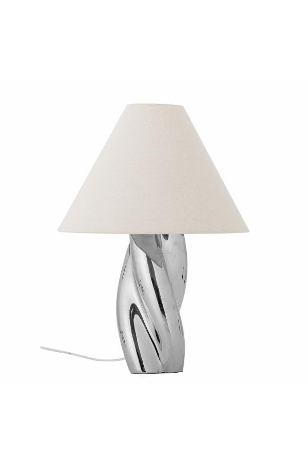 Bloomingville Silva Table lamp, Silver, Stoneware