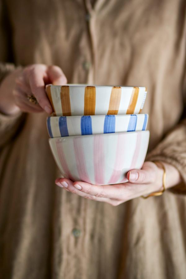 Creative Collection Begonia Bowl, Rose, Stoneware