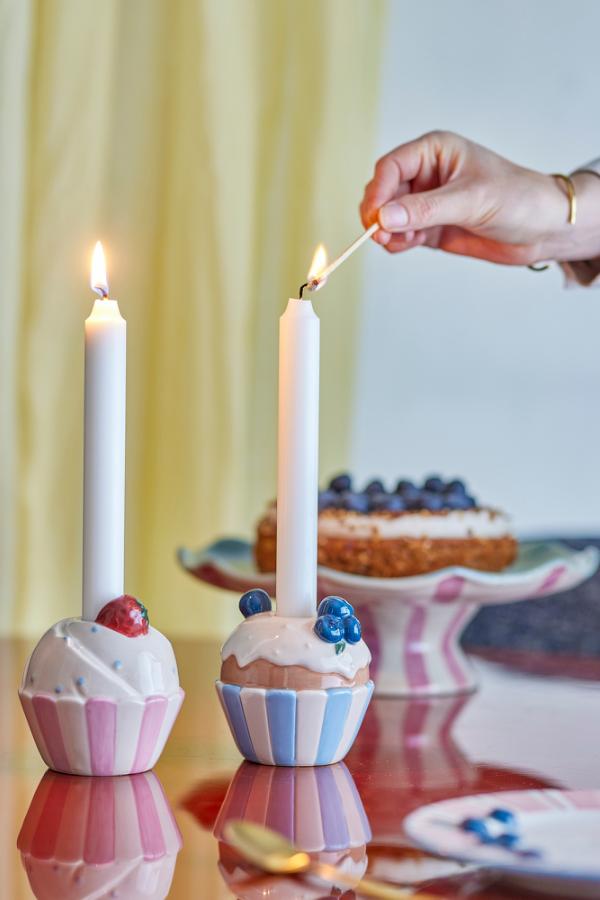 Bloomingville Chip Candle Holder, Multi, Stoneware
