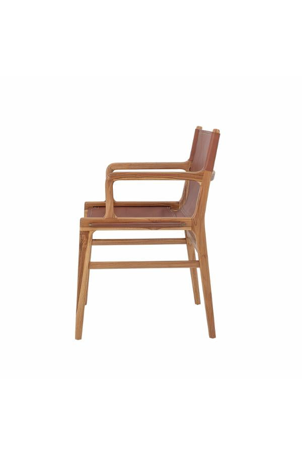 Bloomingville Ollie Lounge Chair, Brown, Leather