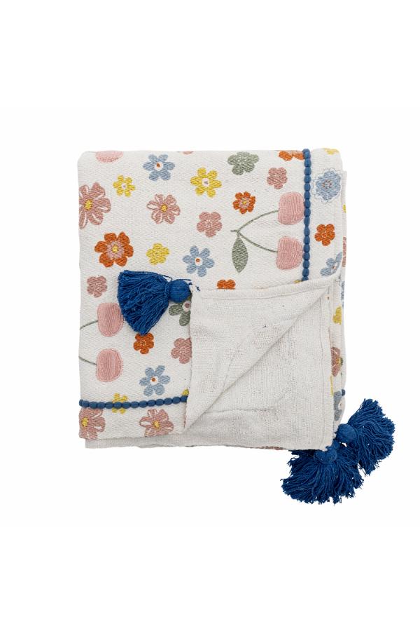 Bloomingville Mini Cherry Throw, Multi, Recycled Cotton