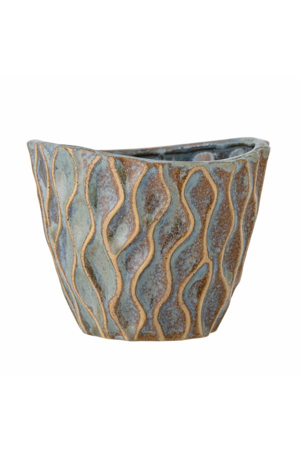 Creative Collection Feren Flowerpot, Blue, Stoneware