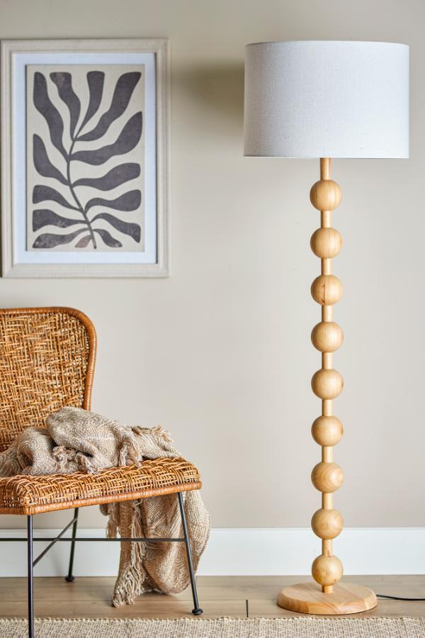 Bloomingville Giacoma Floor Lamp, Nature, Rubberwood