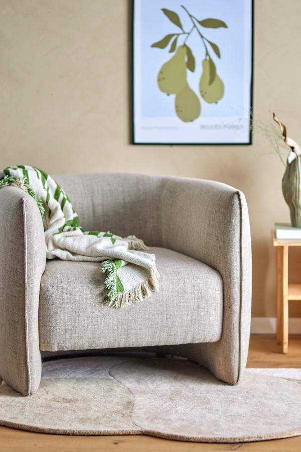 Bloomingville Bacio Lounge Chair, Nature, Recycled Polyester